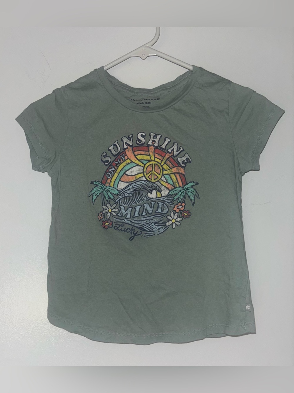 Lucky Brand Sage Green 'Sunshine Mind' Graphic Tee
